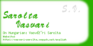 sarolta vasvari business card